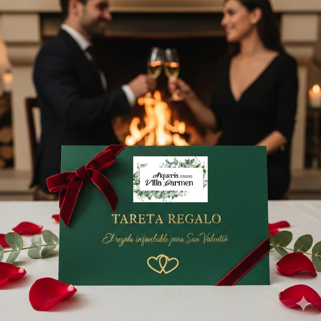 Tarjeta Regalo San Valentín - Alquería Villa Carmen